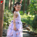 girls purple backless maxi princess dress